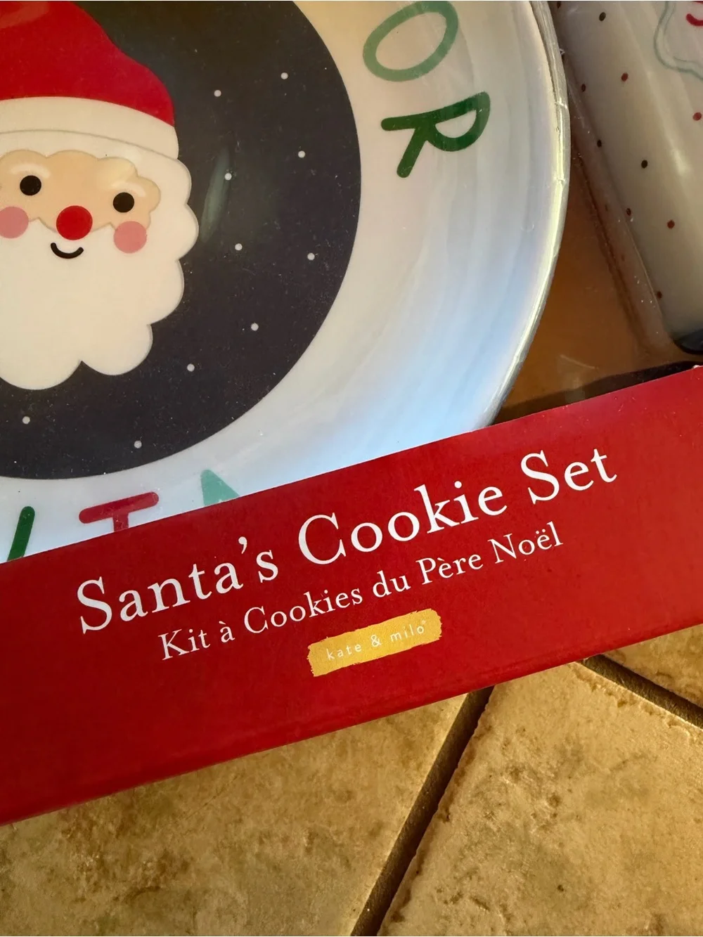 Kate and Milo - Cookies and Milk for Santa - Dining Set - NEW IN BOX